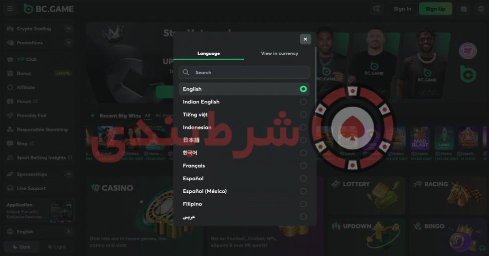 سایت کازینو بی سی گیم
bc game bet